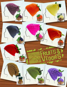 Knitting Fever KFI Fruits & Veggies Hat kits